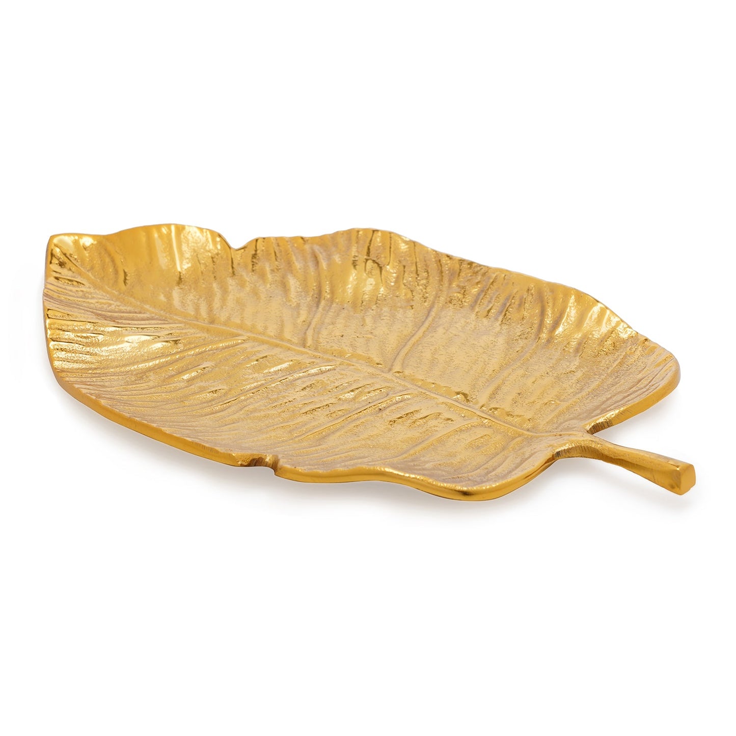 Gold Naaz Leaf Shaped Platter - Small