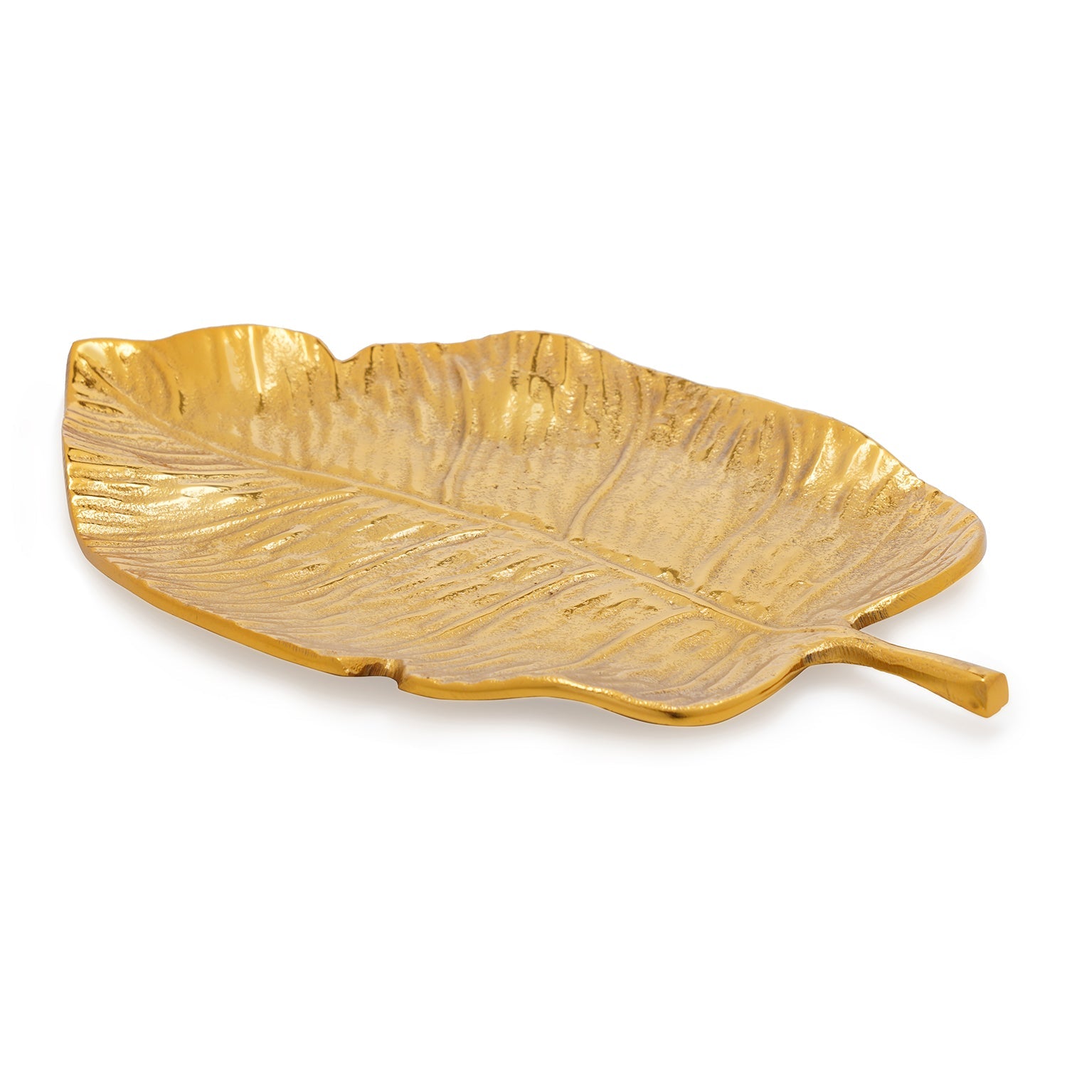 Gold Naaz Leaf Shaped Platter - Small