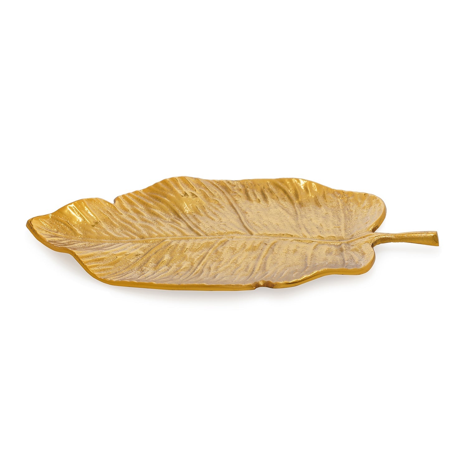 Gold Naaz Leaf Shaped Platter - Small