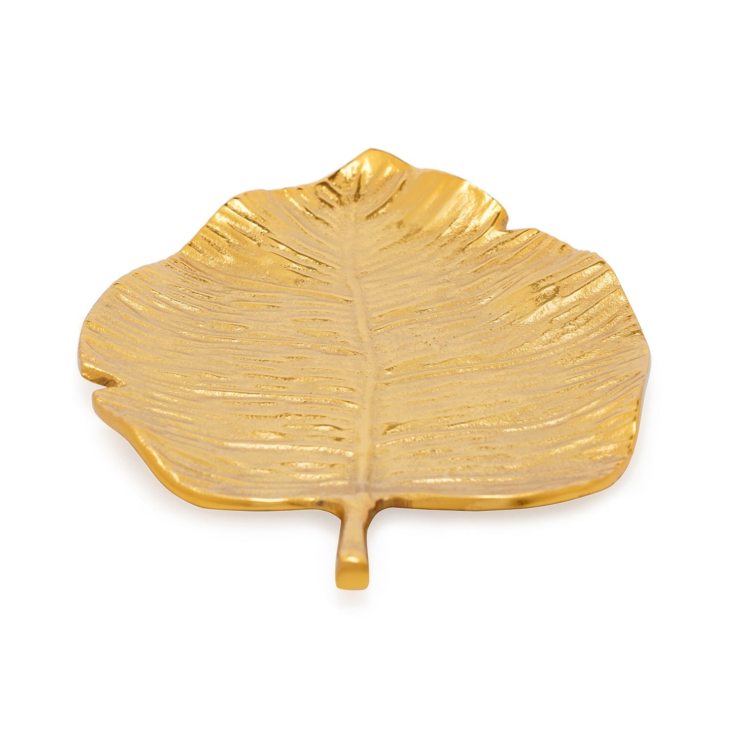 Gold Naaz Leaf Shaped Platter - Small