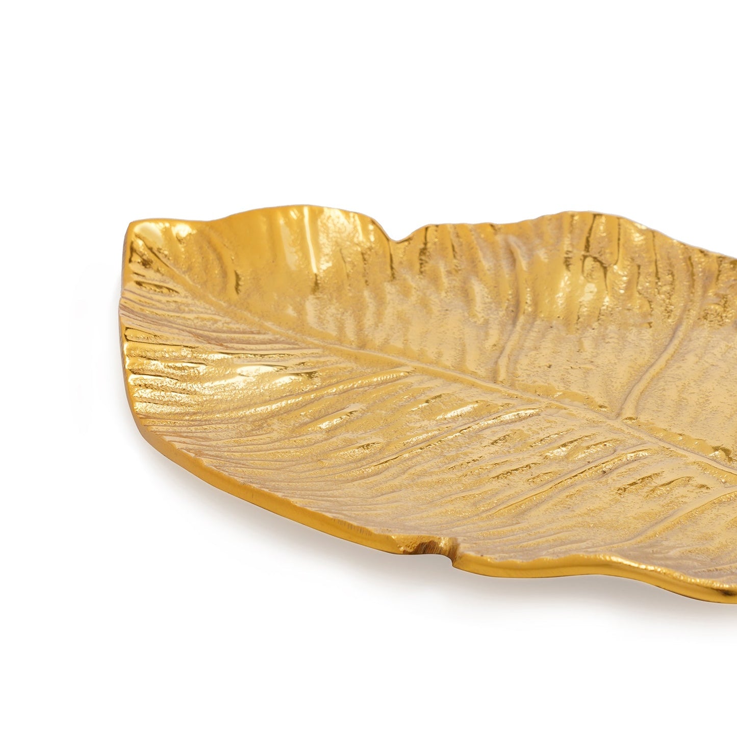 Gold Naaz Leaf Shaped Platter - Small