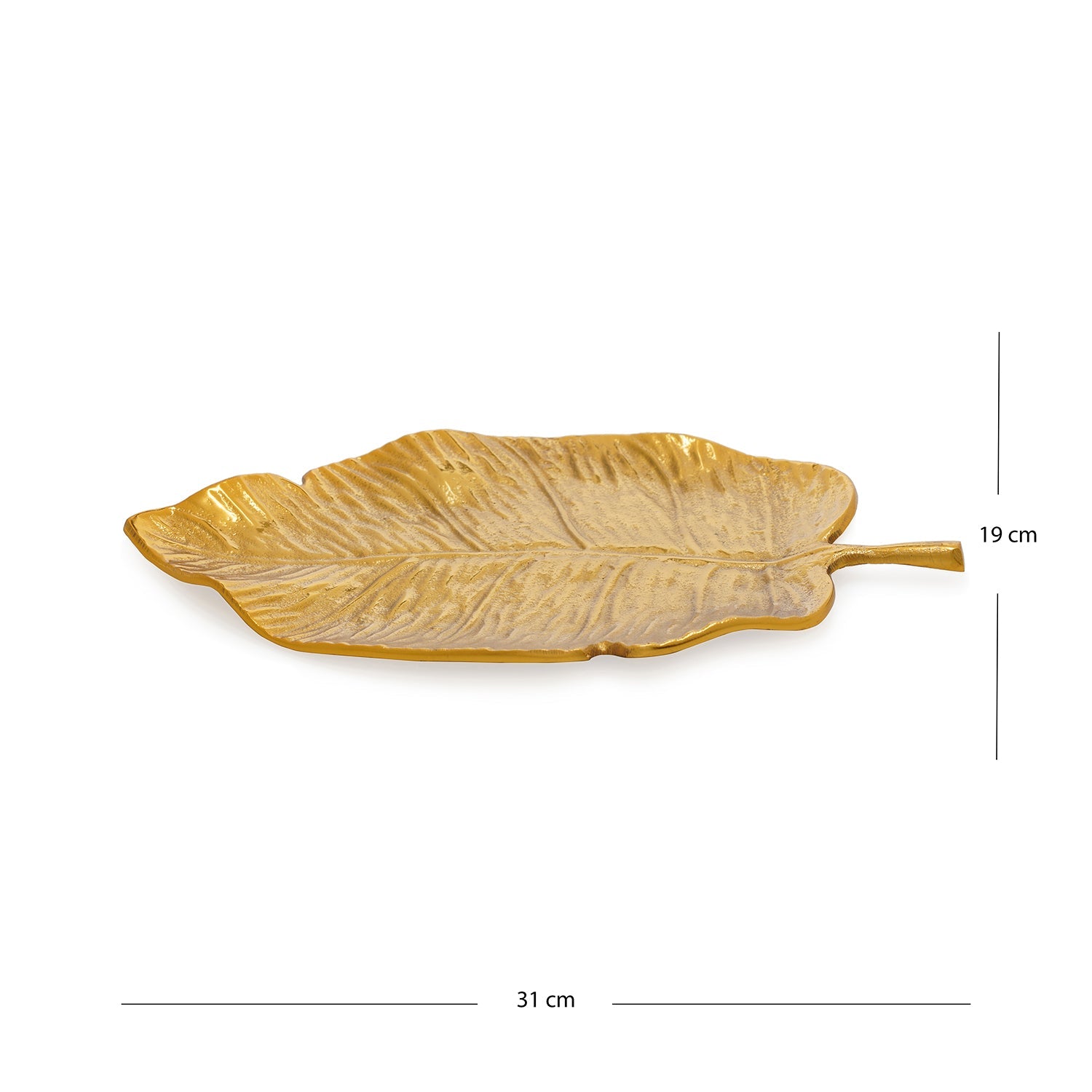 Gold Naaz Leaf Shaped Platter - Small