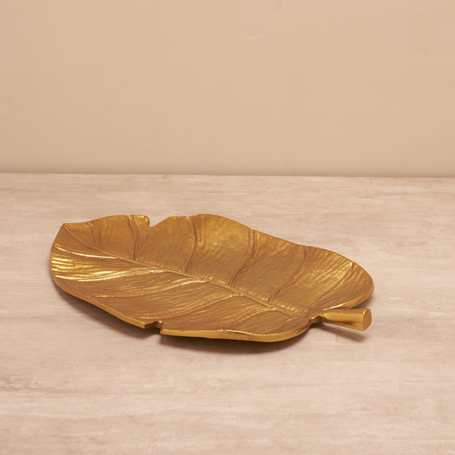 Gold Naaz Leaf Shaped Platter - Large