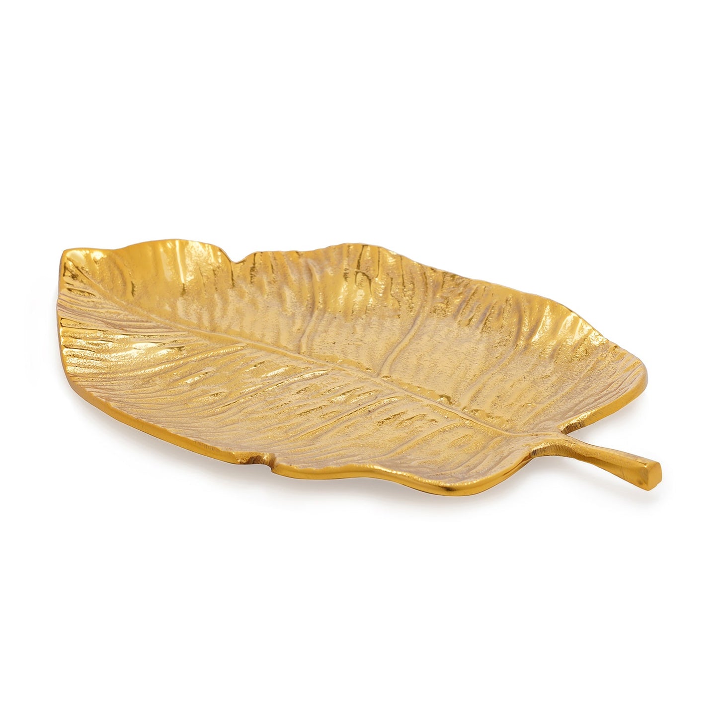 Gold Naaz Leaf Shaped Platter - Large