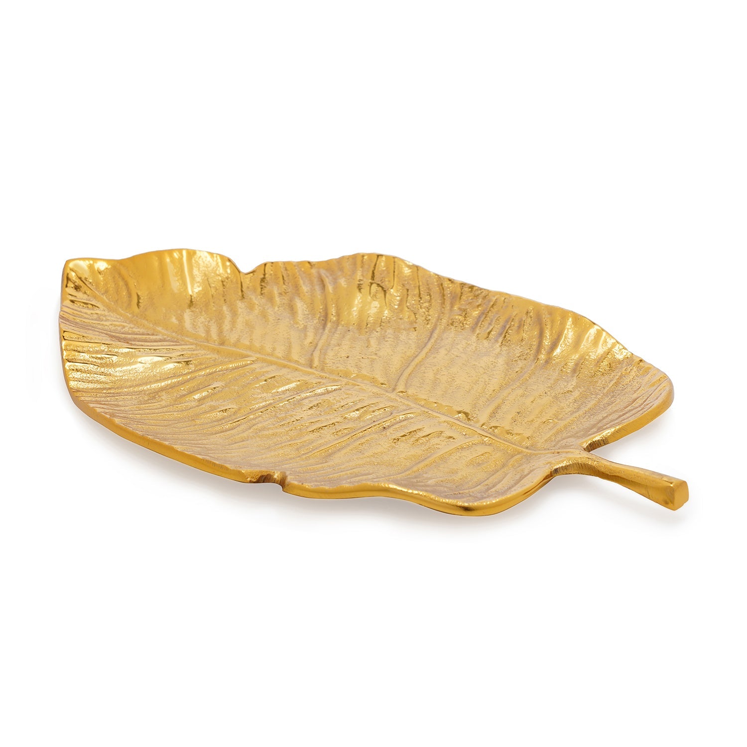 Gold Naaz Leaf Shaped Platter - Large