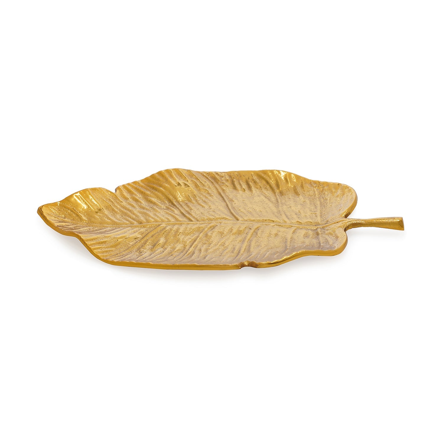 Gold Naaz Leaf Shaped Platter - Large