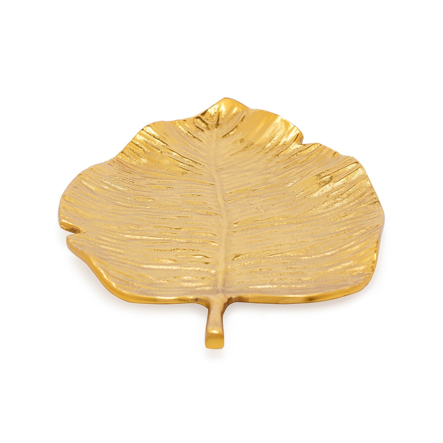 Gold Naaz Leaf Shaped Platter - Large