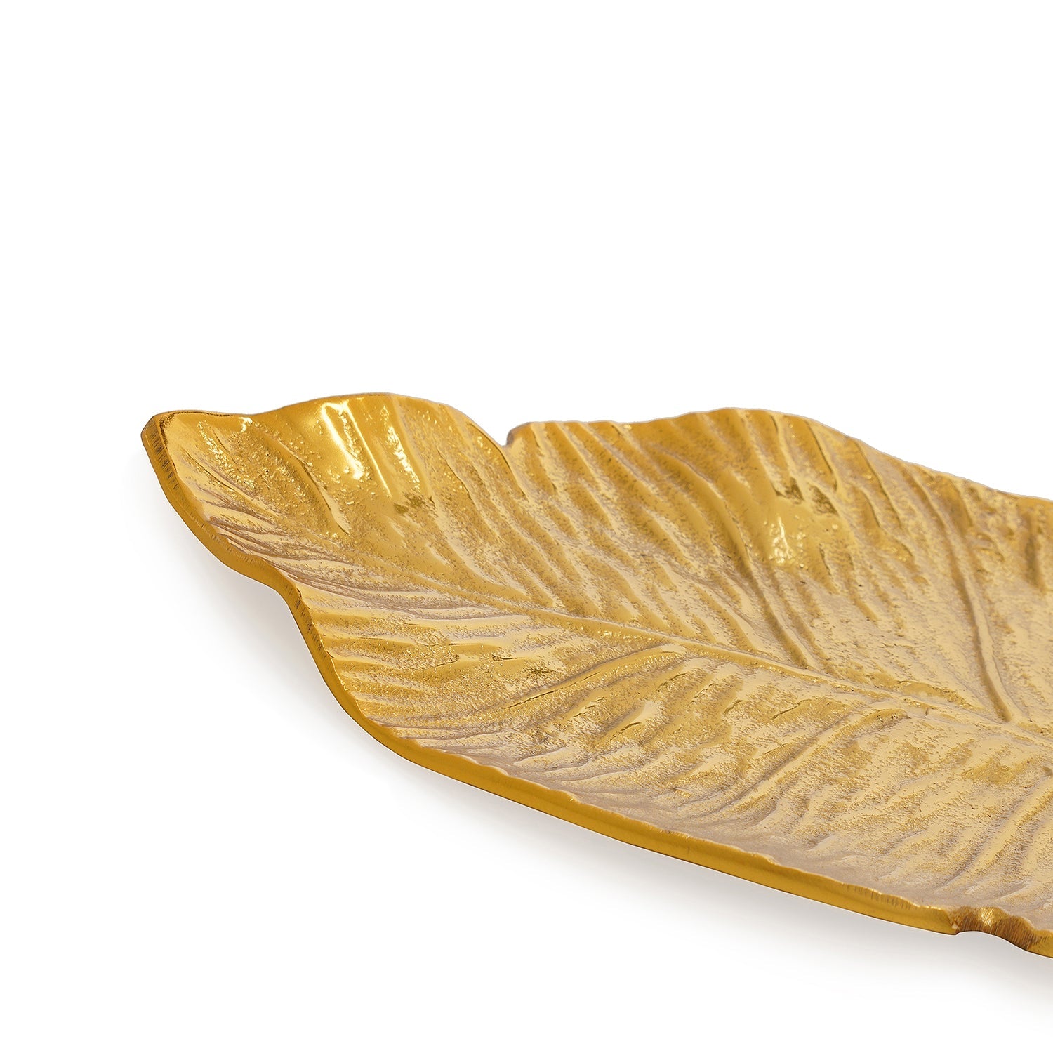 Gold Naaz Leaf Shaped Platter - Large