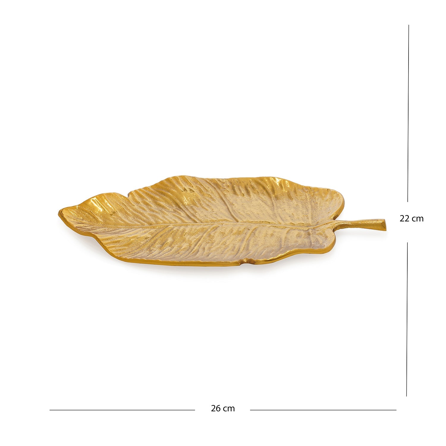Gold Naaz Leaf Shaped Platter - Large