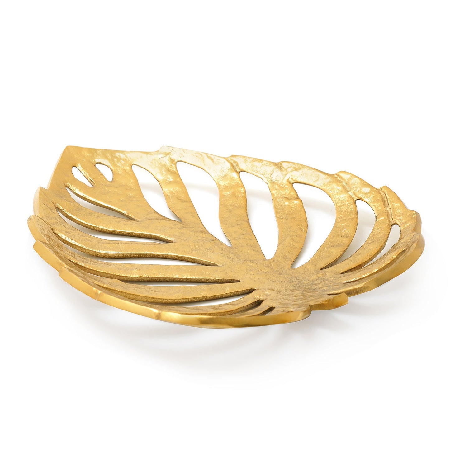 Gold Varnika Leaf Shaped Platter - Large