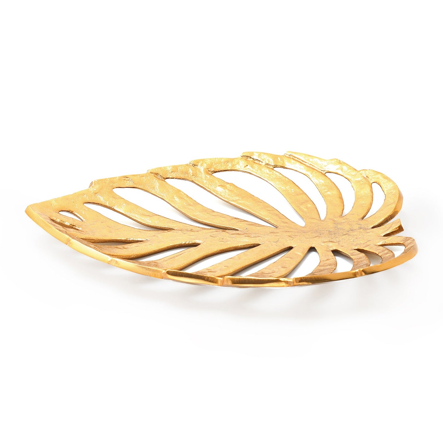 Gold Varnika Leaf Shaped Platter - Large