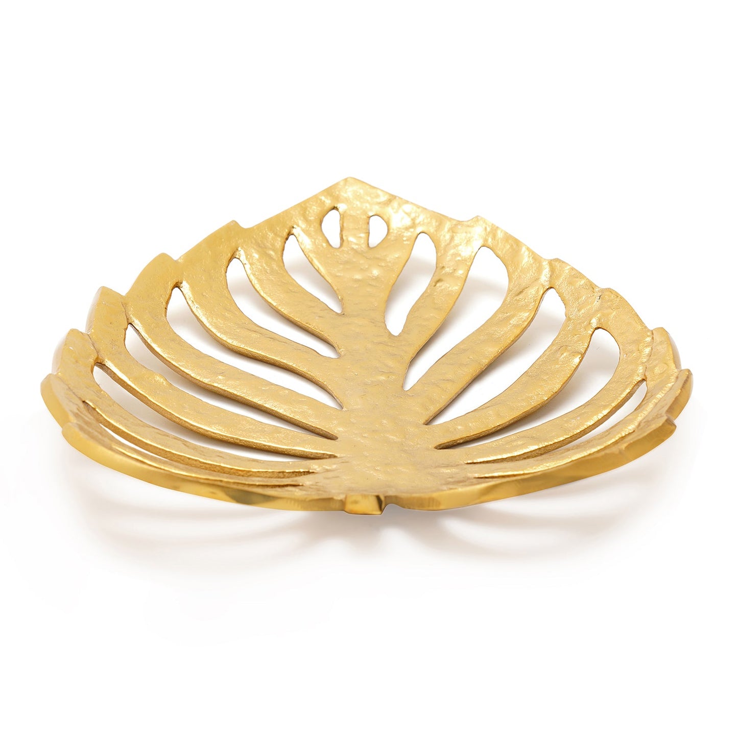 Gold Varnika Leaf Shaped Platter - Large