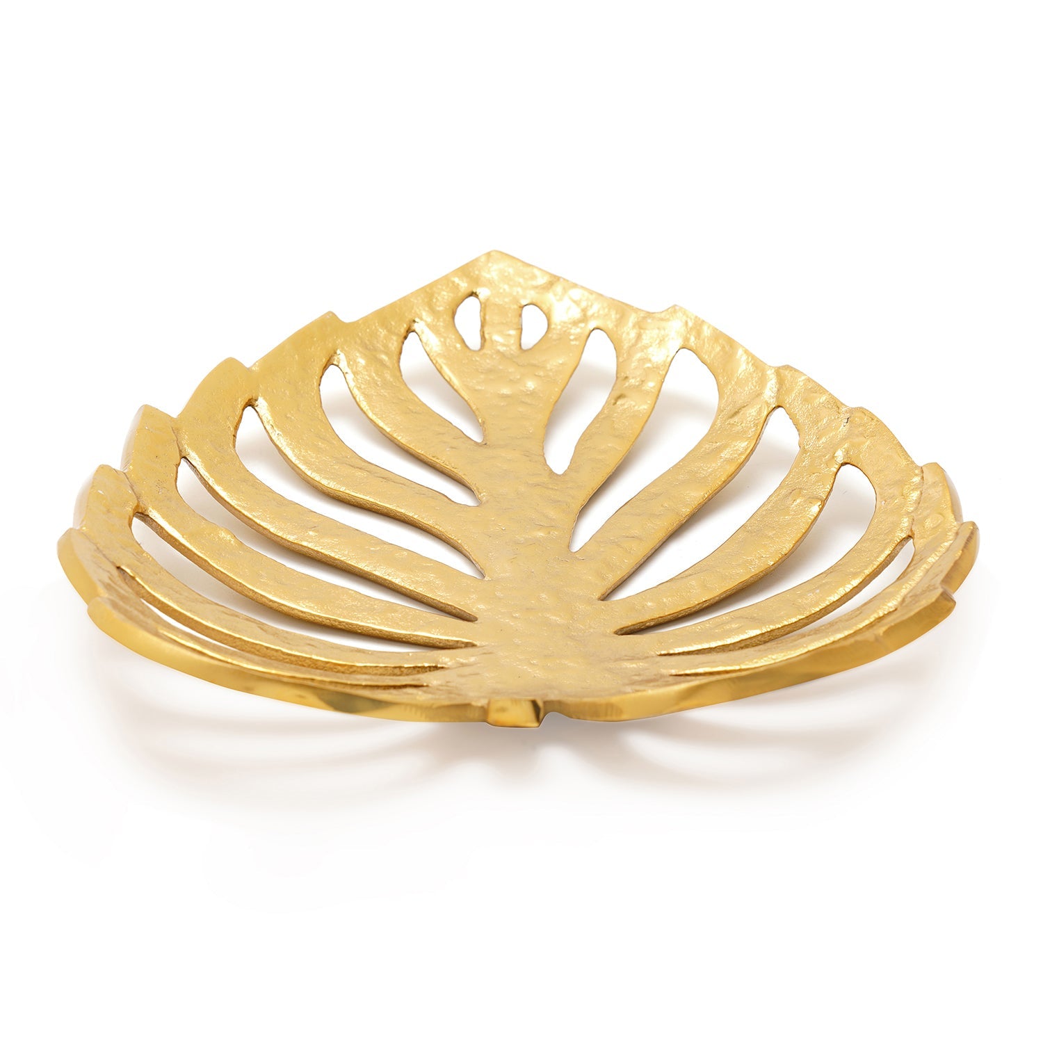 Gold Varnika Leaf Shaped Platter - Large