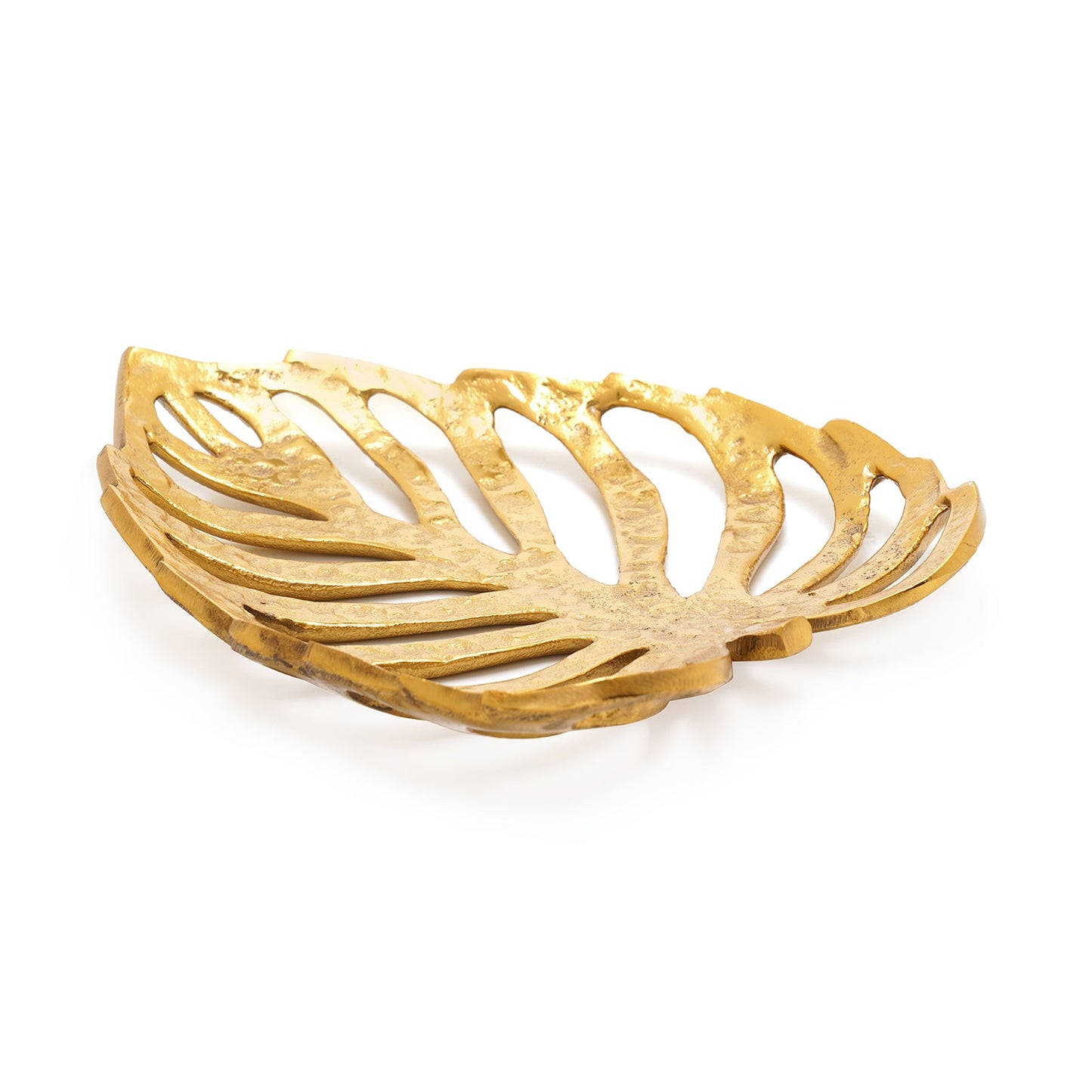 Gold Varnika Leaf Shaped Platter - Small