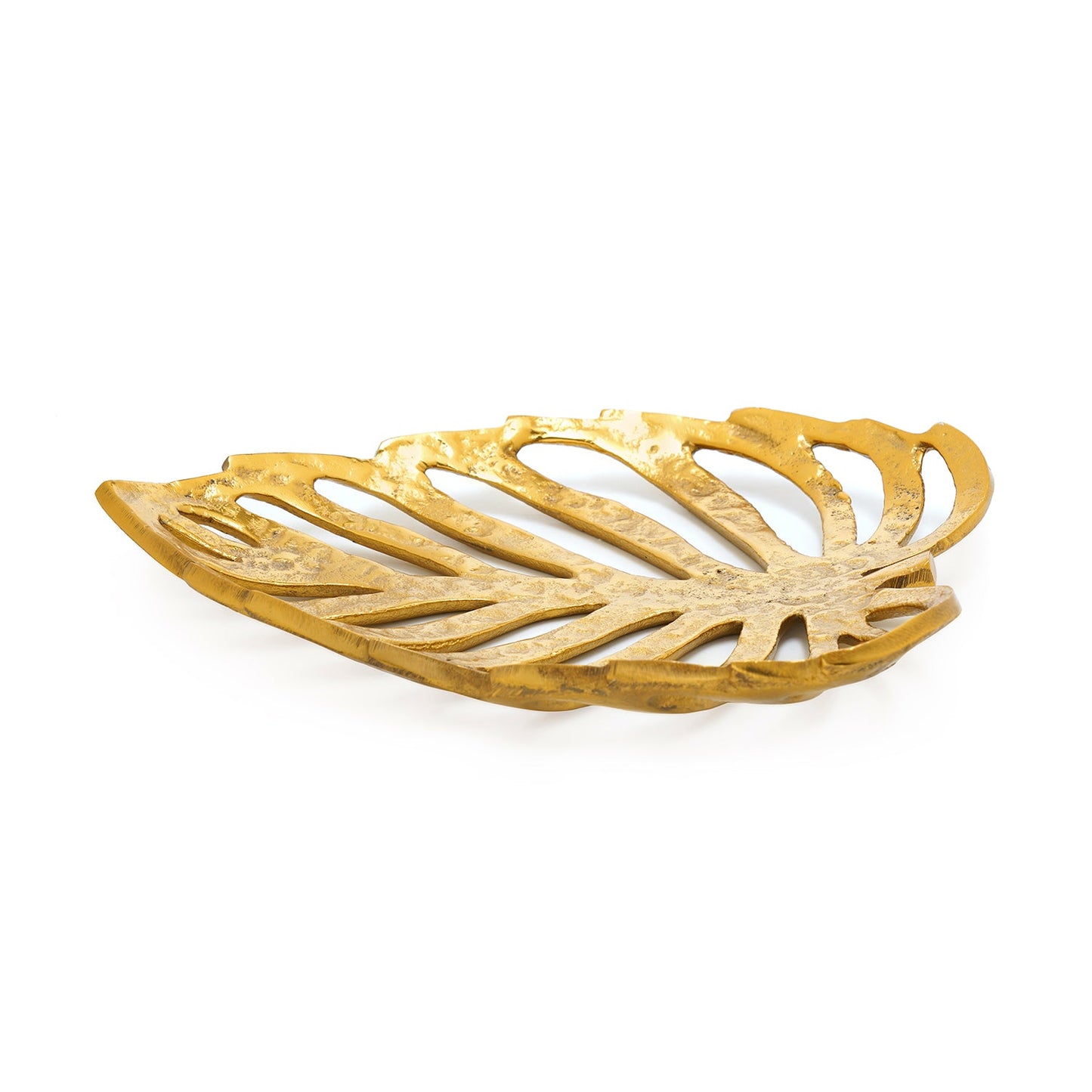 Gold Varnika Leaf Shaped Platter - Small