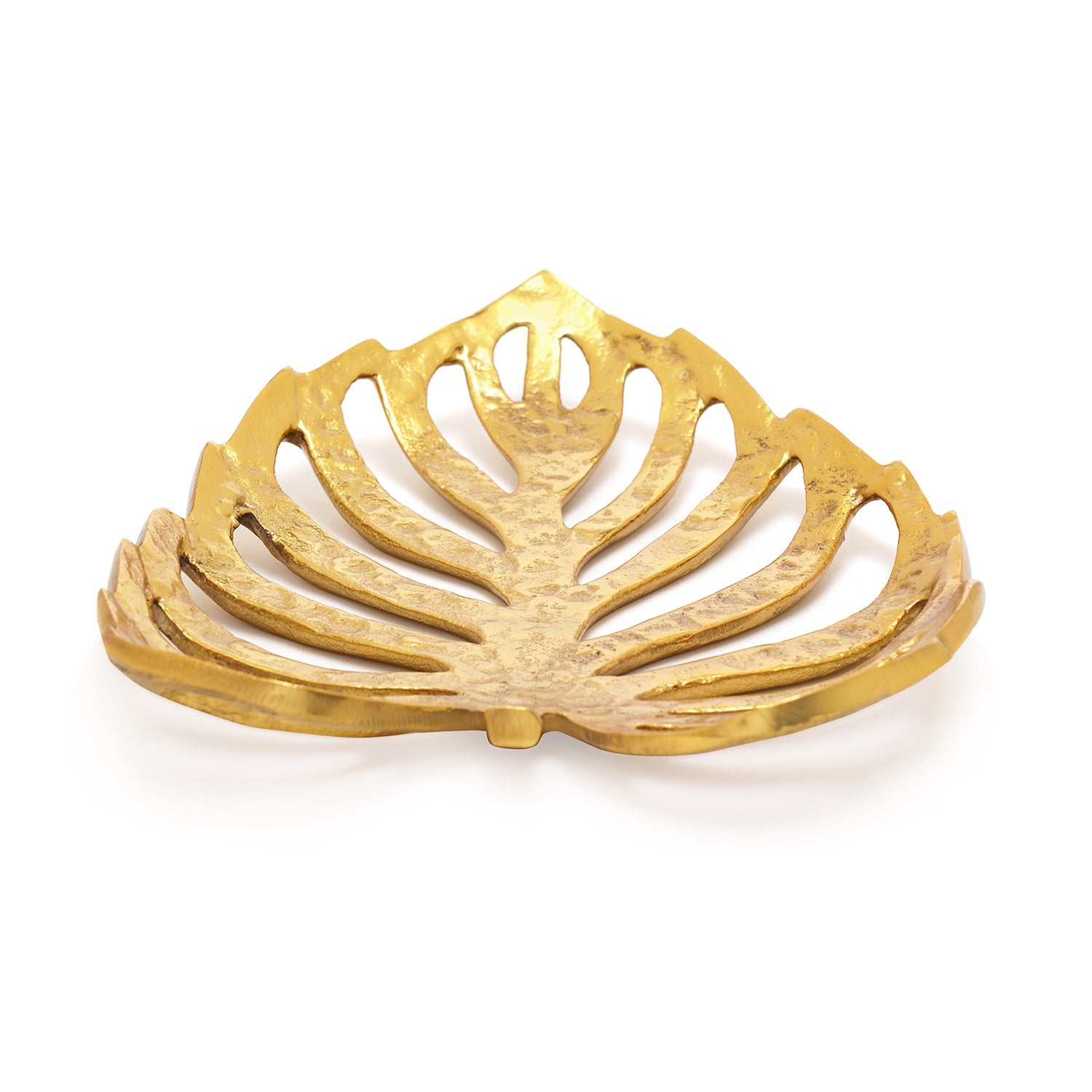 Gold Varnika Leaf Shaped Platter - Small