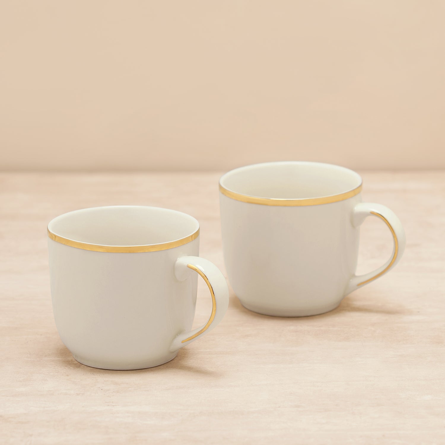 Set Of 2 Classic Gold Line Coffee Mug