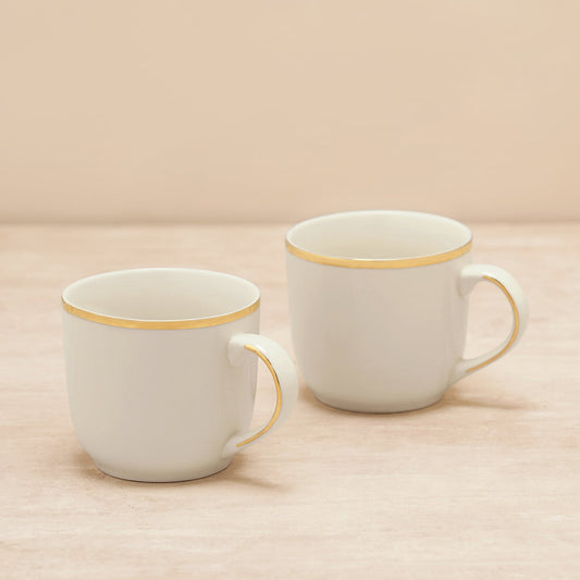 Set Of 2 Classic Gold Line Coffee Mug