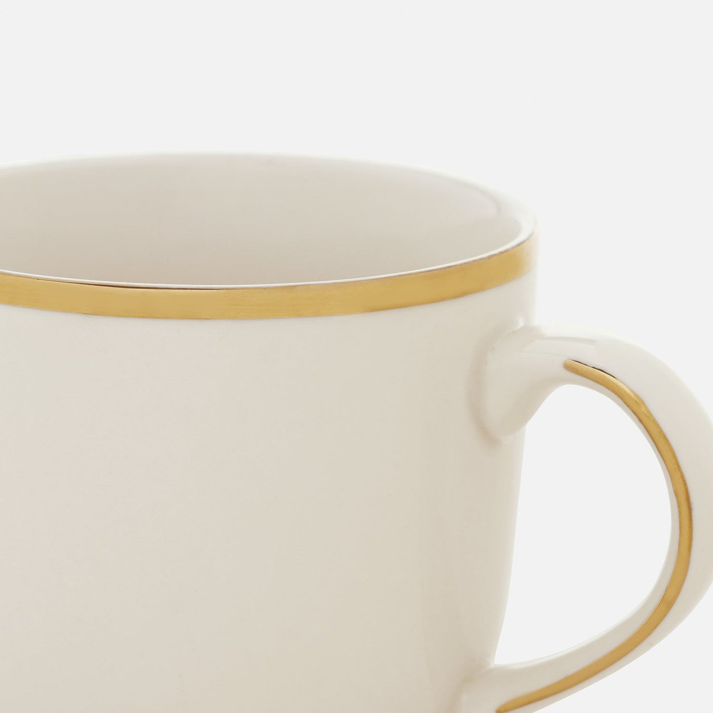 Set Of 2 Classic Gold Line Coffee Mug