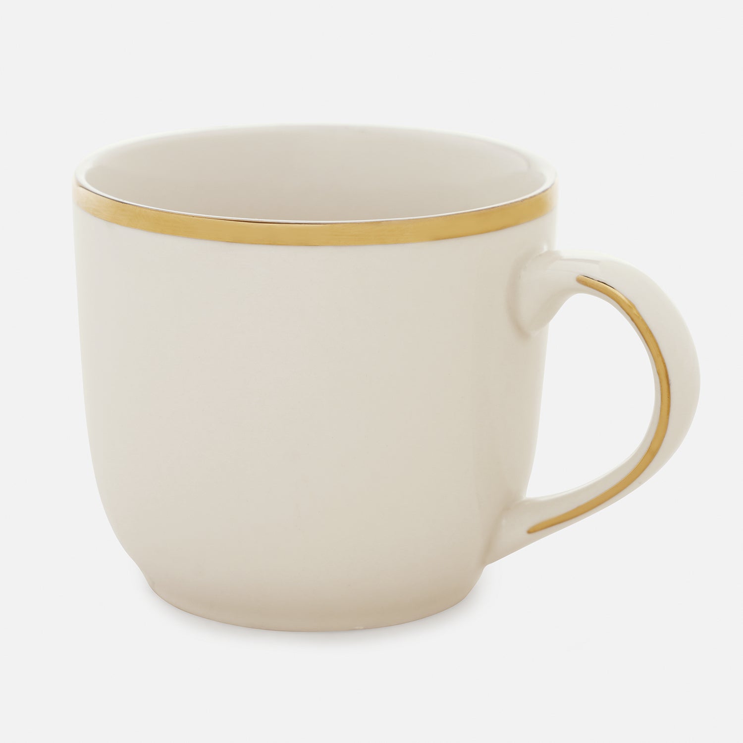 Set Of 2 Classic Gold Line Coffee Mug