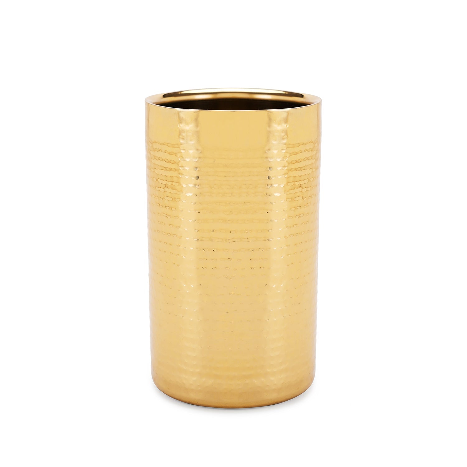 Gold Hammered Metal Wine Chiller