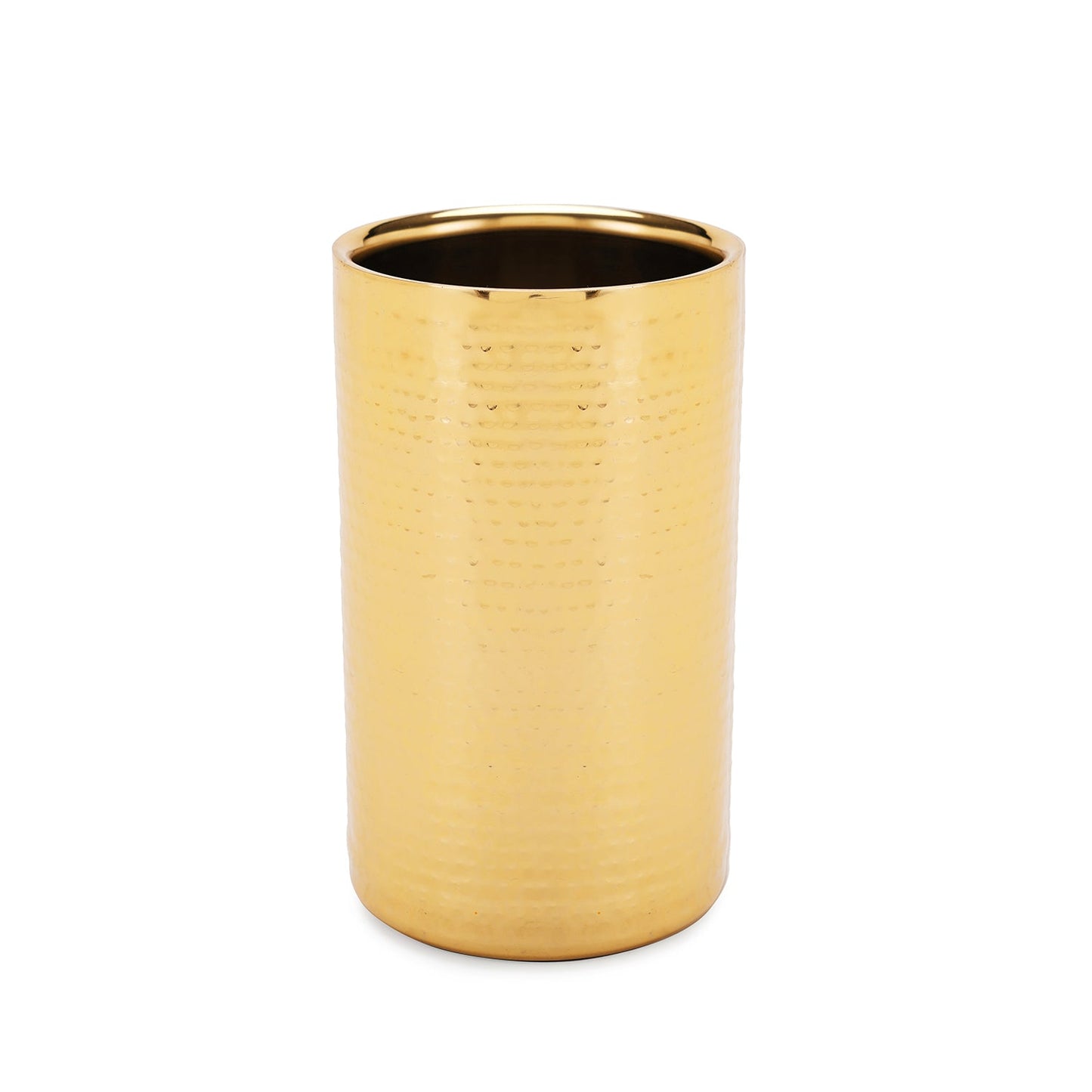 Gold Hammered Metal Wine Chiller