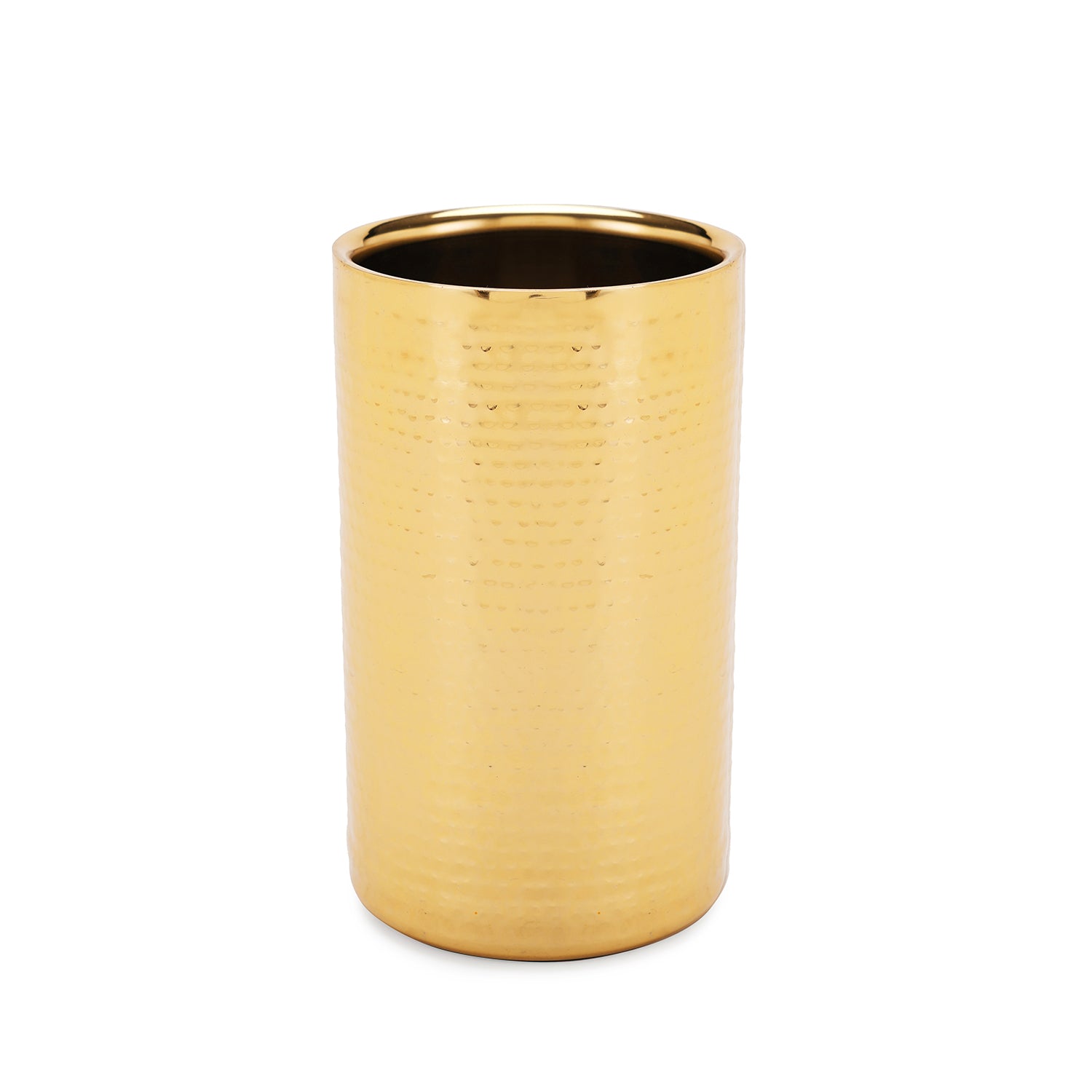 Gold Hammered Metal Wine Chiller