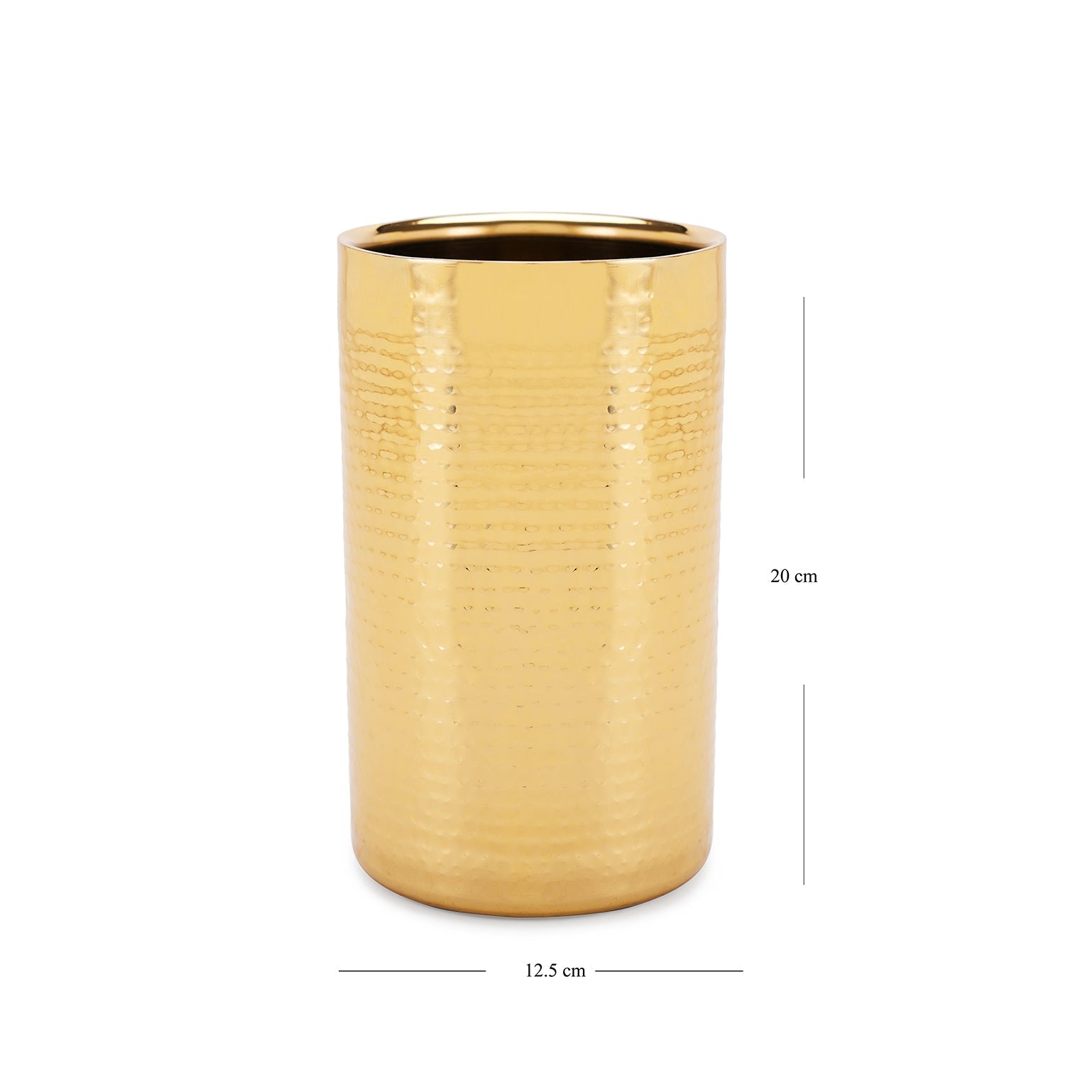 Gold Hammered Metal Wine Chiller