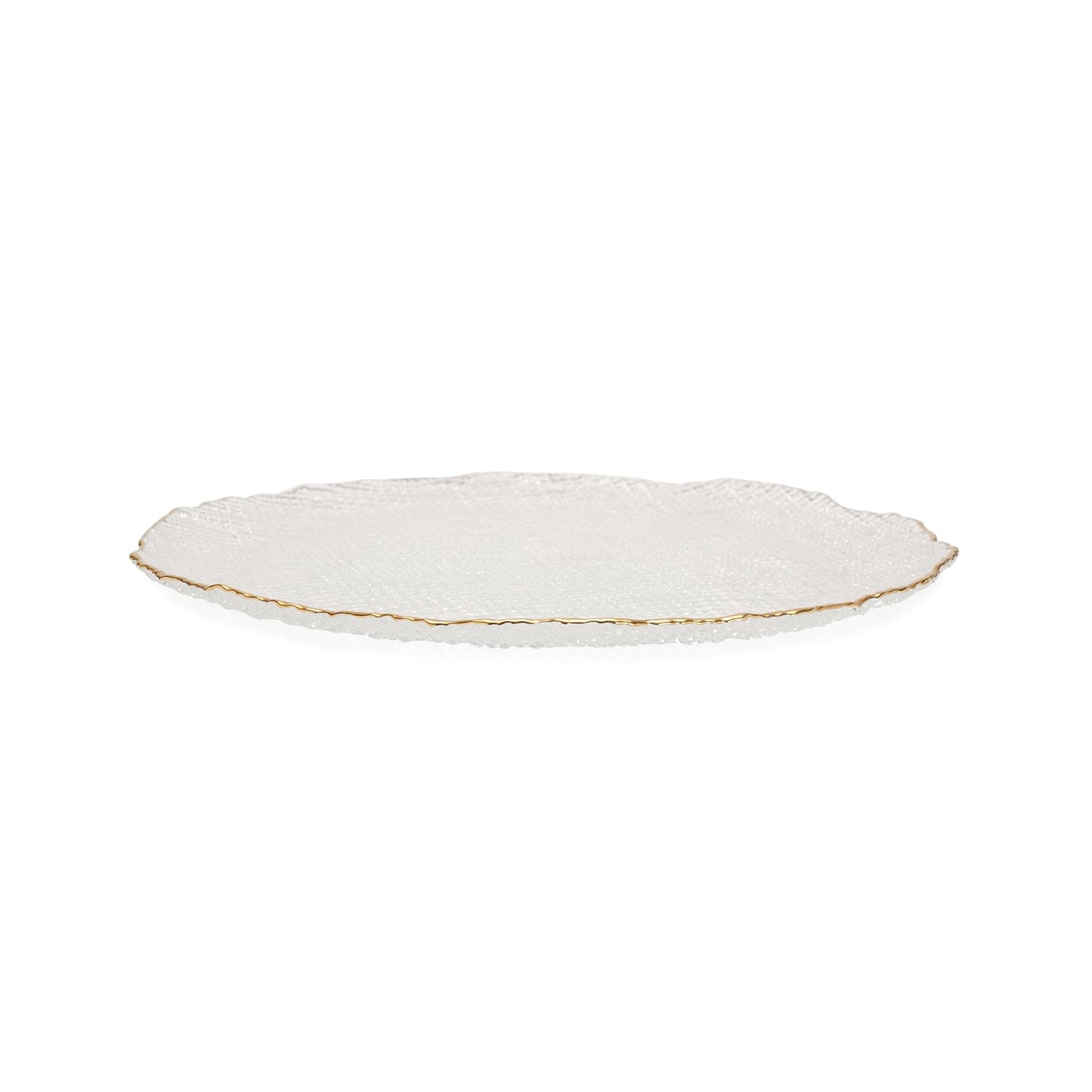 Set of 2 Clear Fizz Textured Dessert Plates
