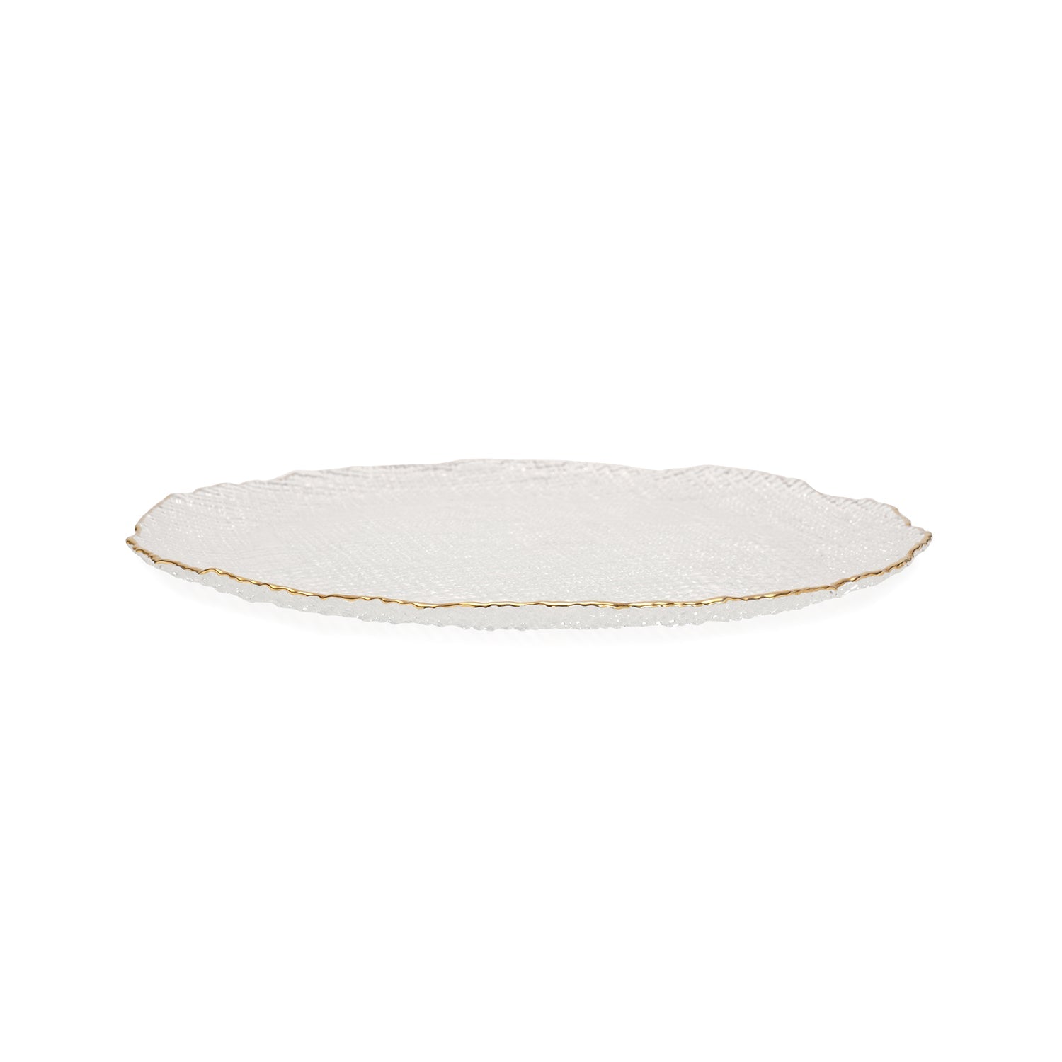 Set of 2 Clear Fizz Textured Dessert Plates