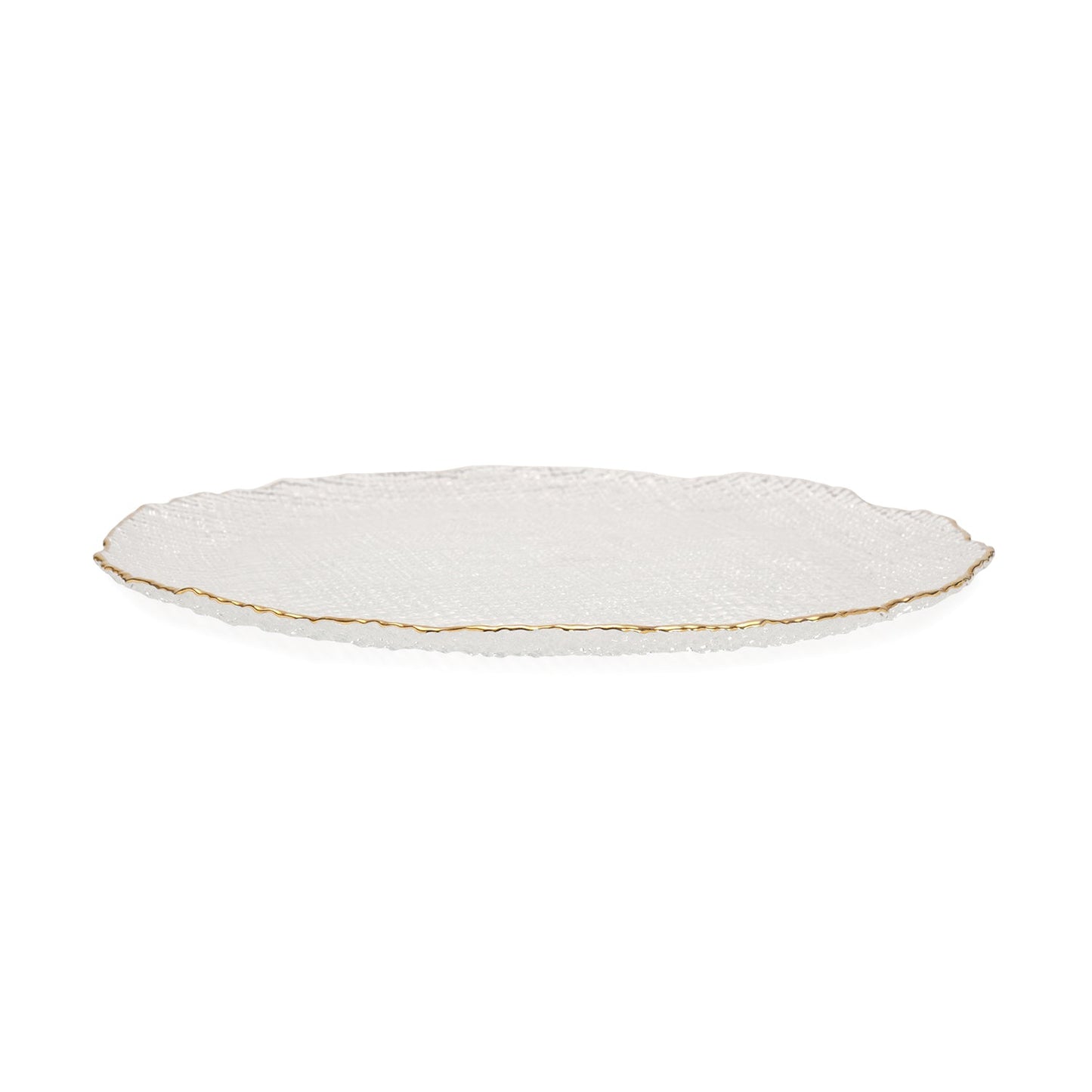 Set of 2 Clear Fizz Textured Dinner Plates