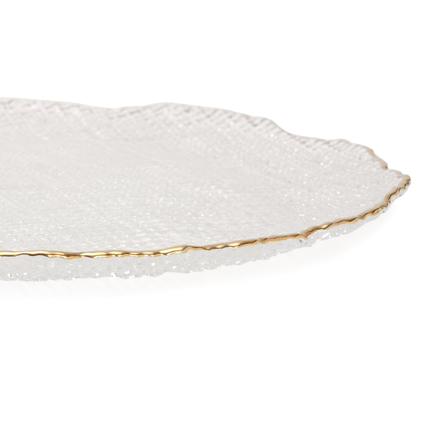 Set of 2 Clear Fizz Textured Dinner Plates