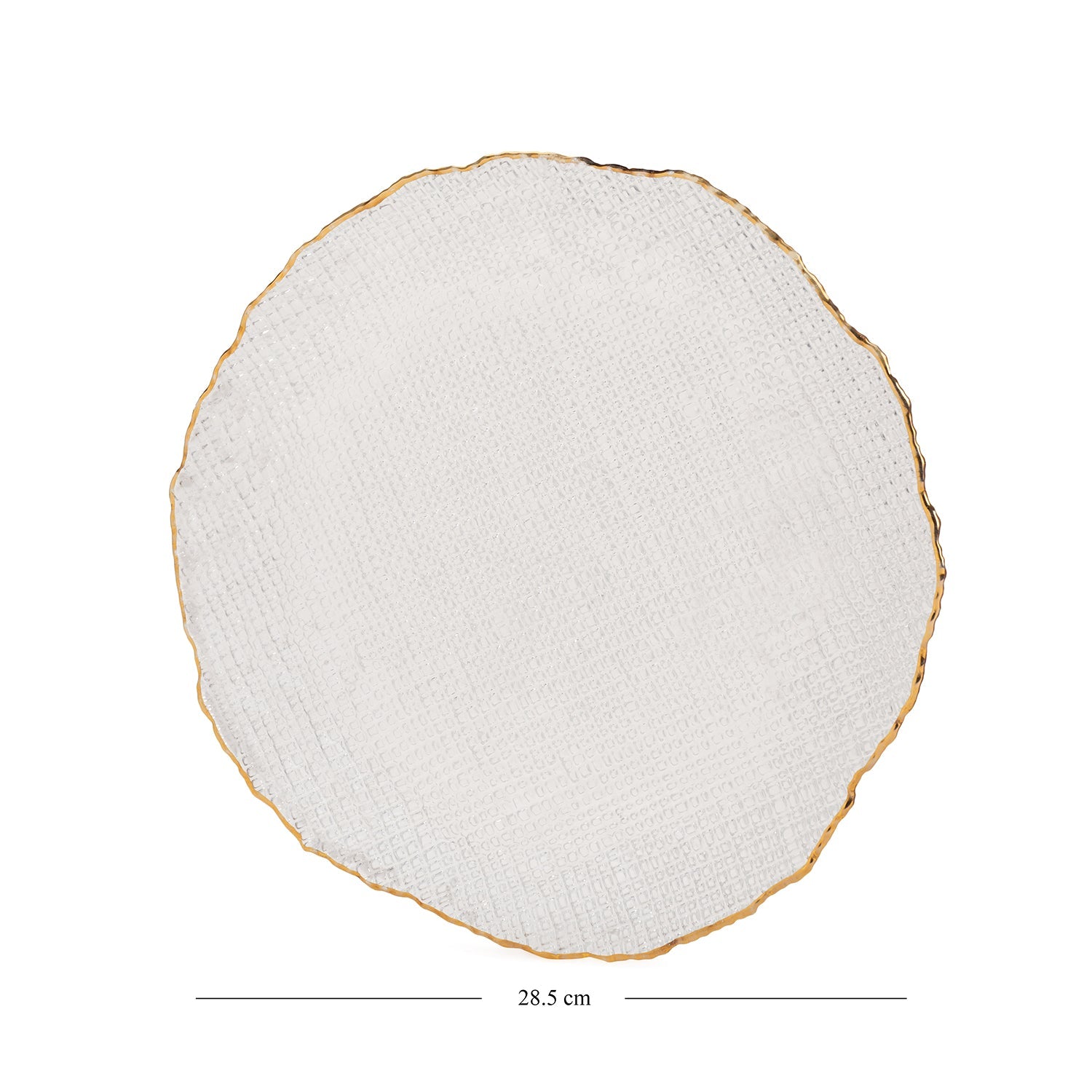Set of 2 Clear Fizz Textured Dinner Plates