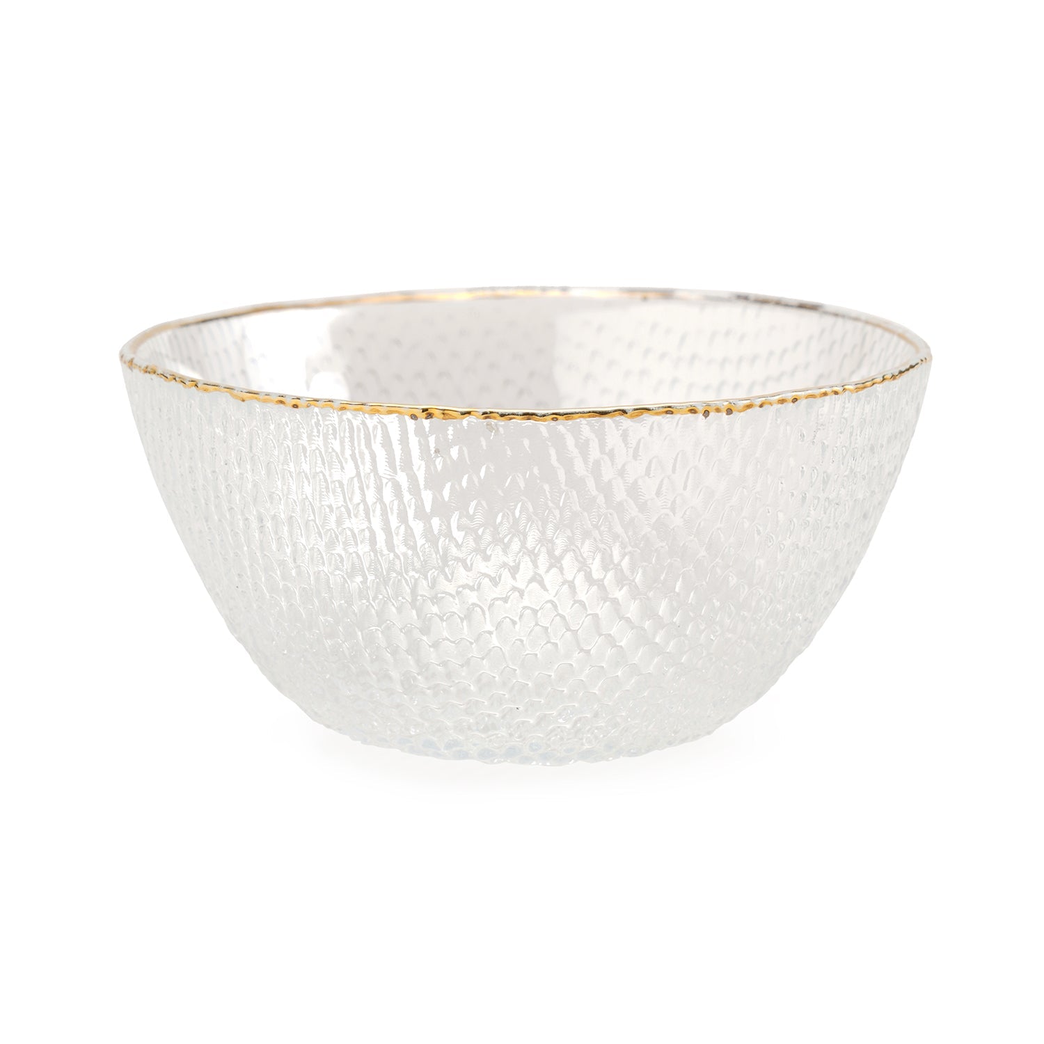 Set Of 2 Clear Fizz Textured Bowls