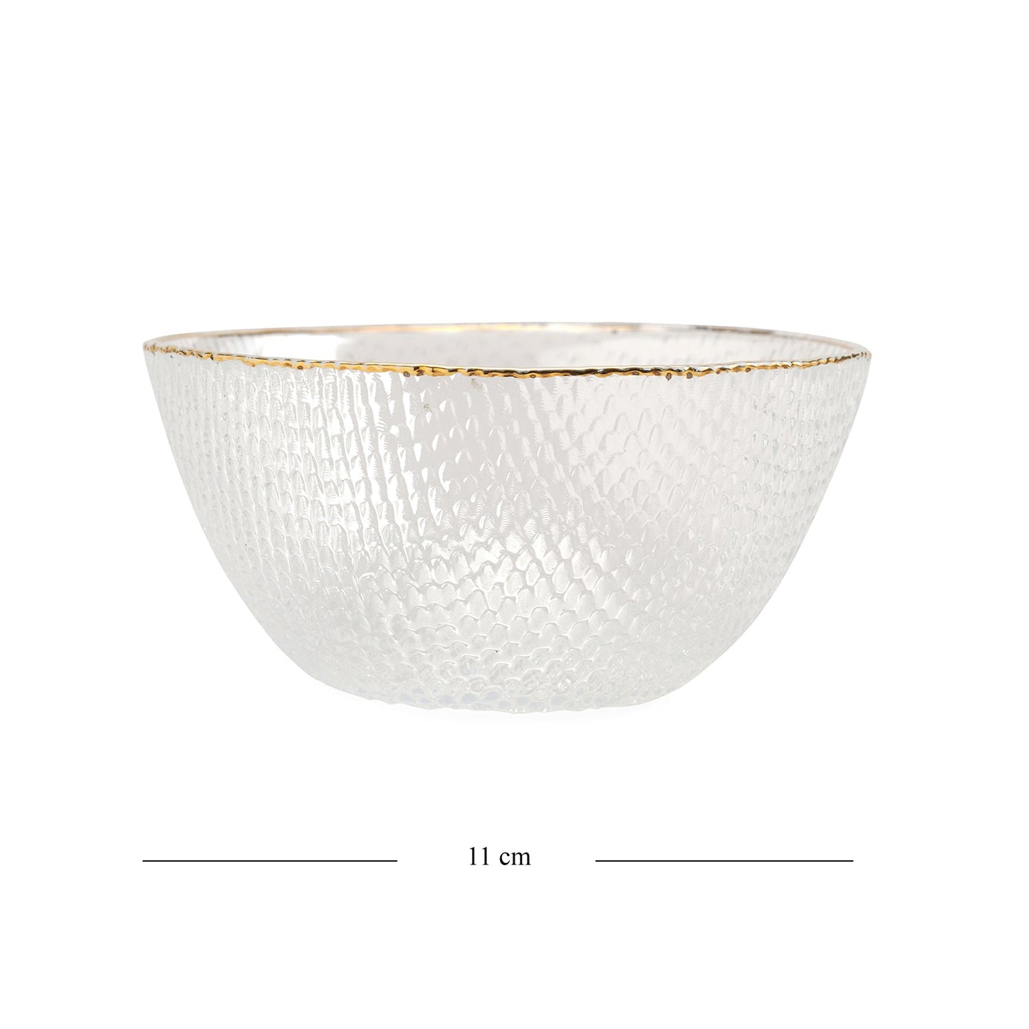 Set Of 2 Clear Fizz Textured Bowls