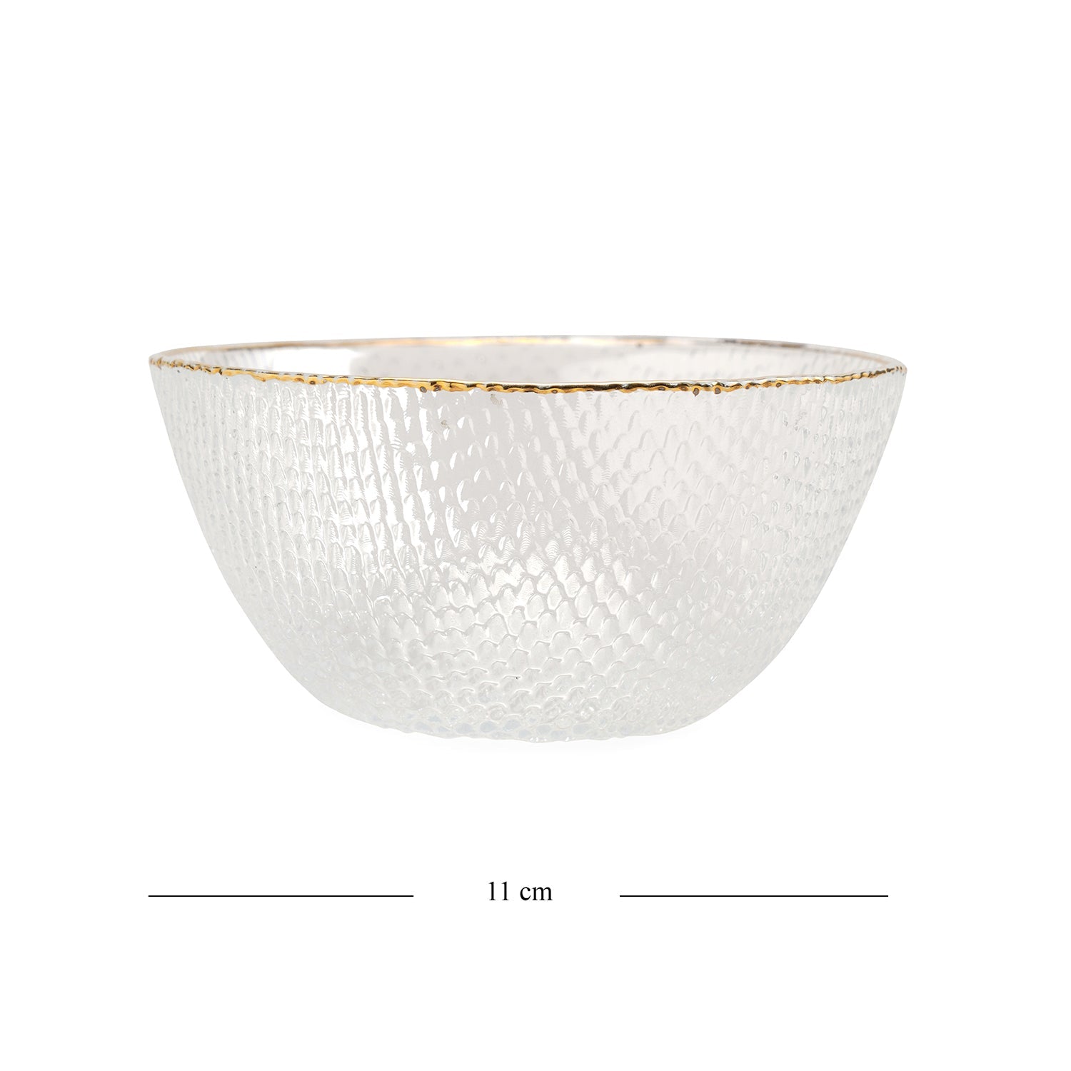 Set Of 2 Clear Fizz Textured Bowls