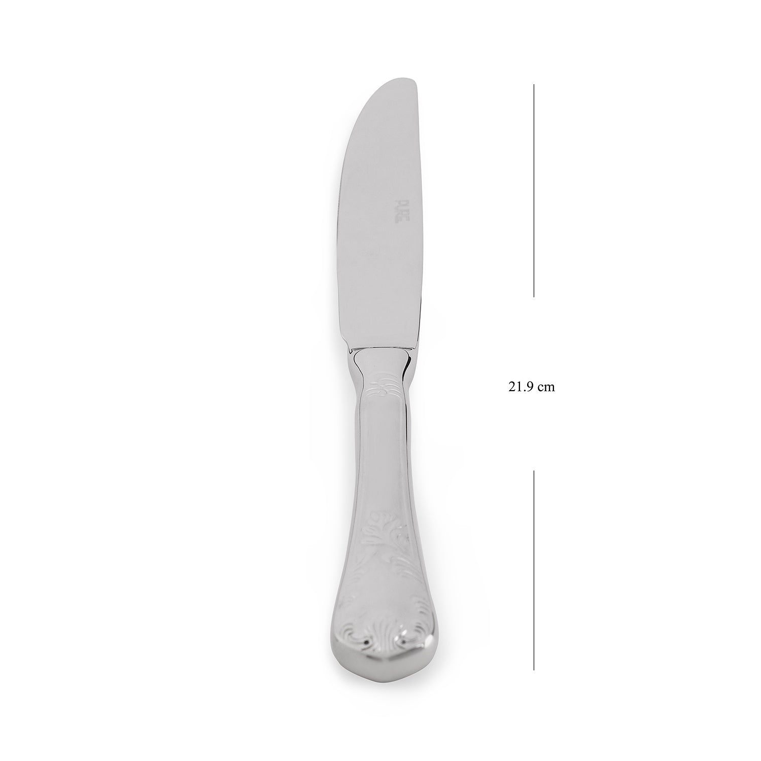 Set Of 4 Silver Stainless Steel Dinner Knives