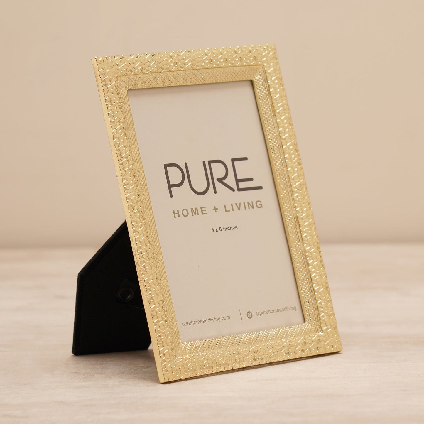 Gold Plated Metal Photo Frame with Border