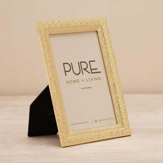 Gold Plated Metal Photo Frame with Border