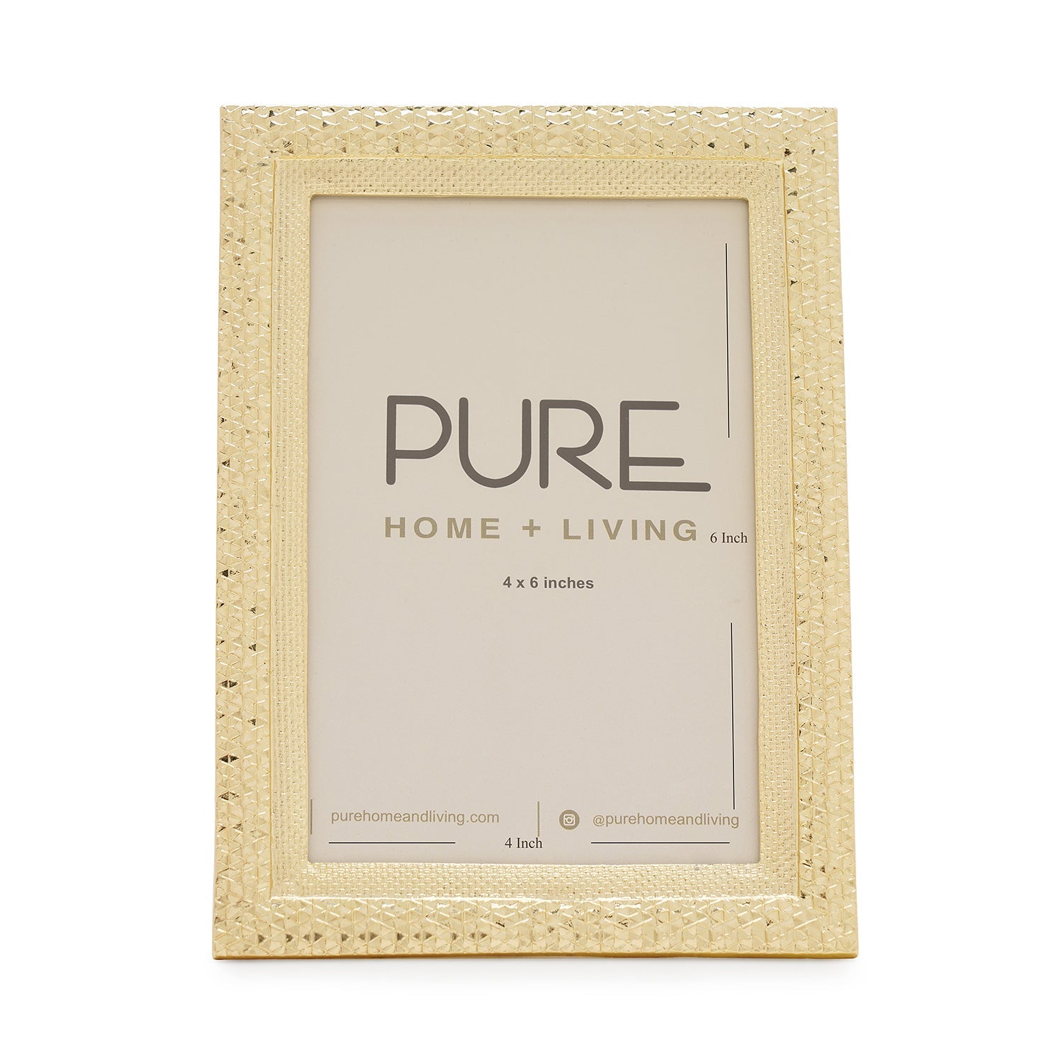 Gold Plated Metal Photo Frame with Border