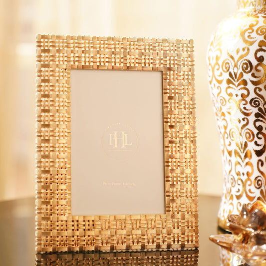 Gold Plated Intertwisted Metal Photo Frame - Small