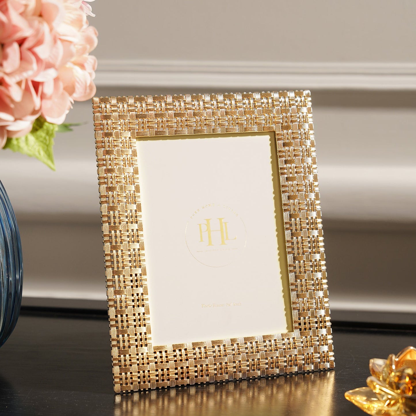 Gold Plated Intertwisted Metal Photo Frame - Large