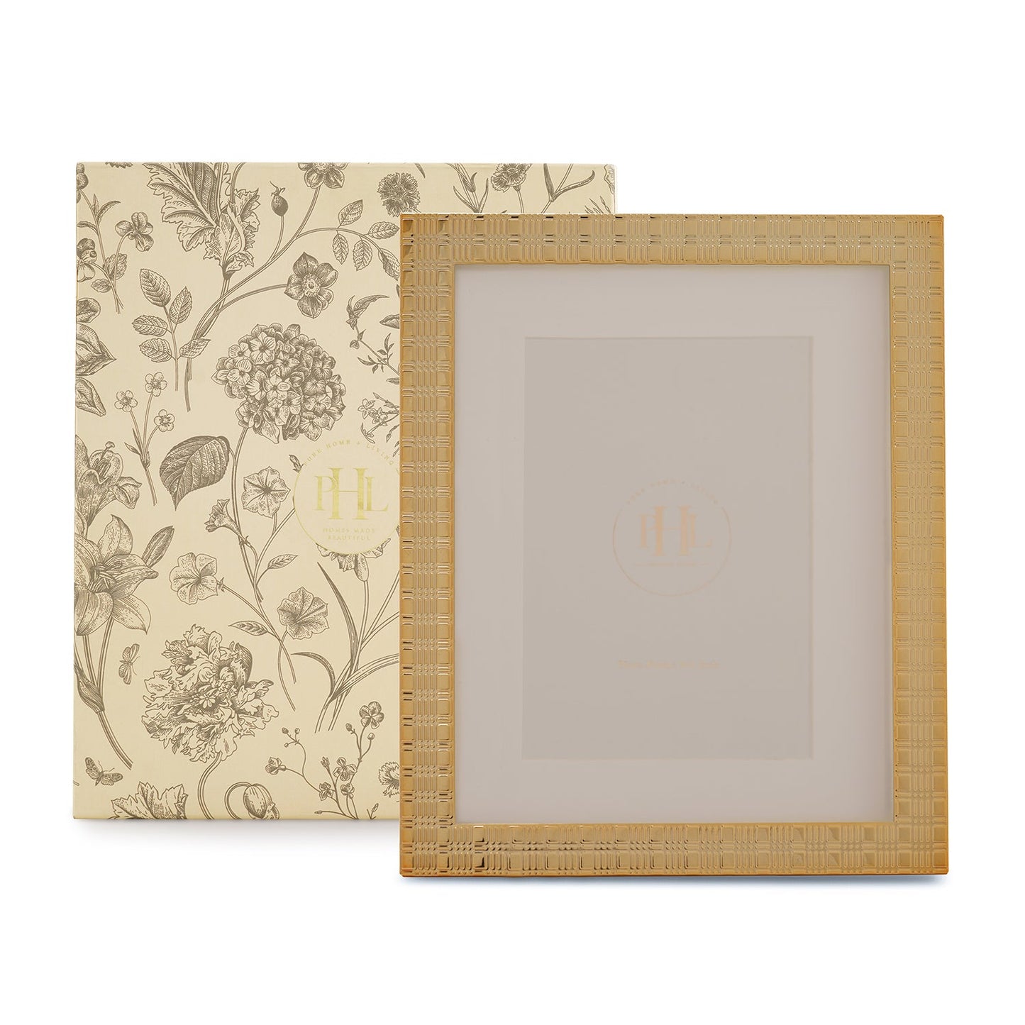 Gold Plated Patterned Metal Photo Frame - Small
