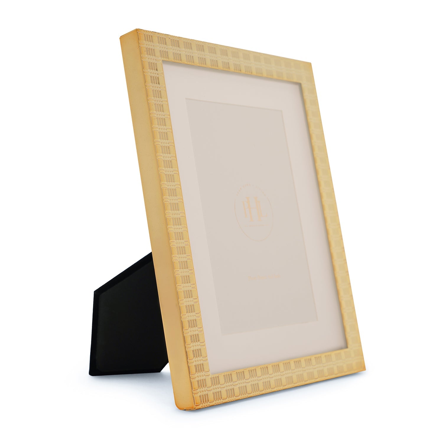 Gold Plated Patterned Metal Photo Frame - Small
