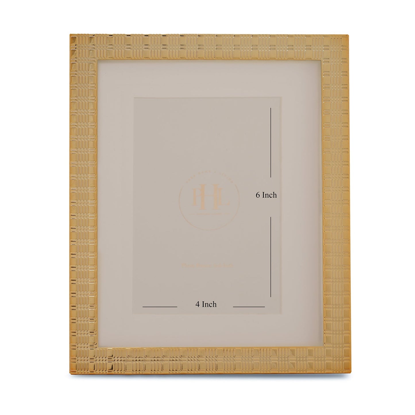 Gold Plated Patterned Metal Photo Frame - Small