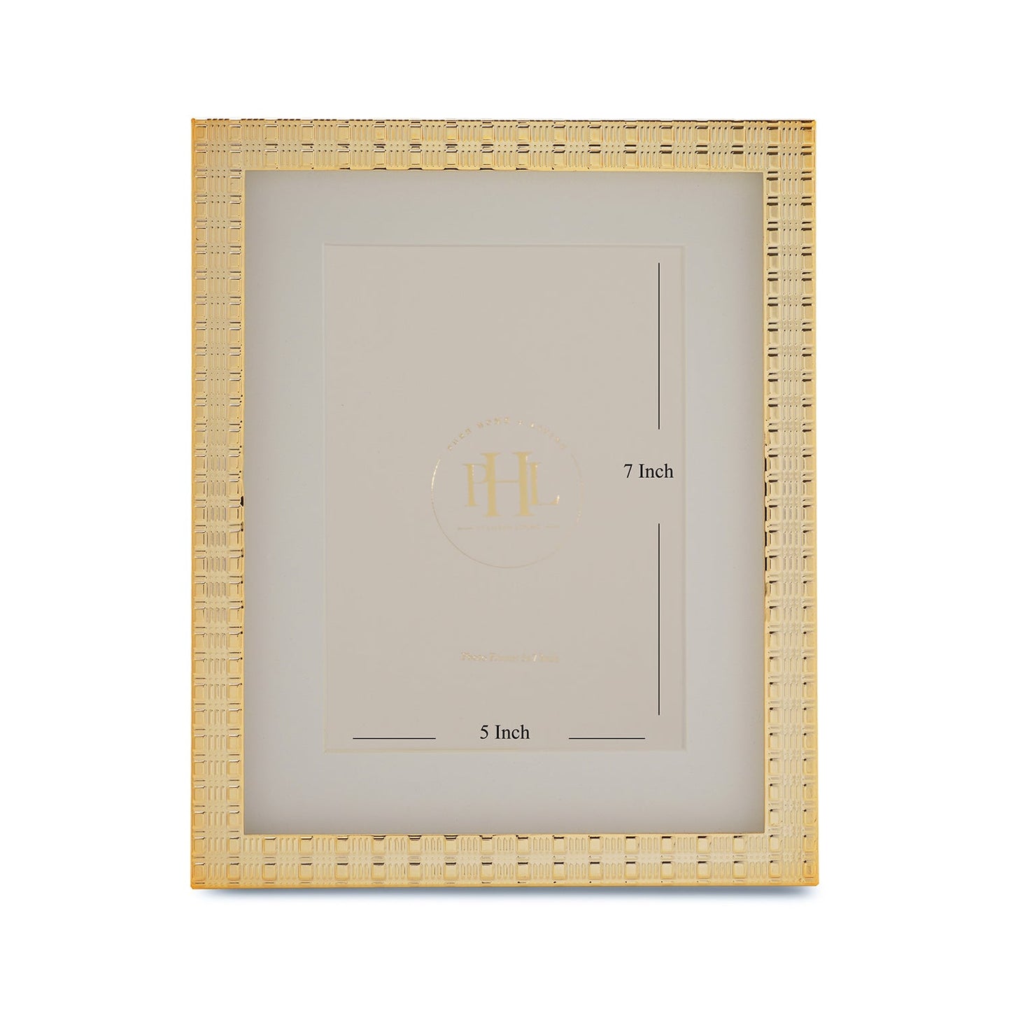 Gold Plated Patterned Metal Photo Frame - Large