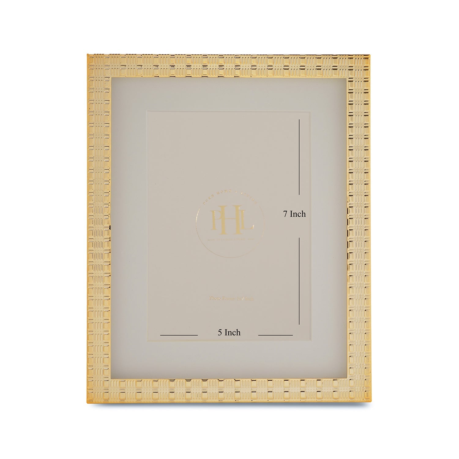 Gold Plated Patterned Metal Photo Frame - Large