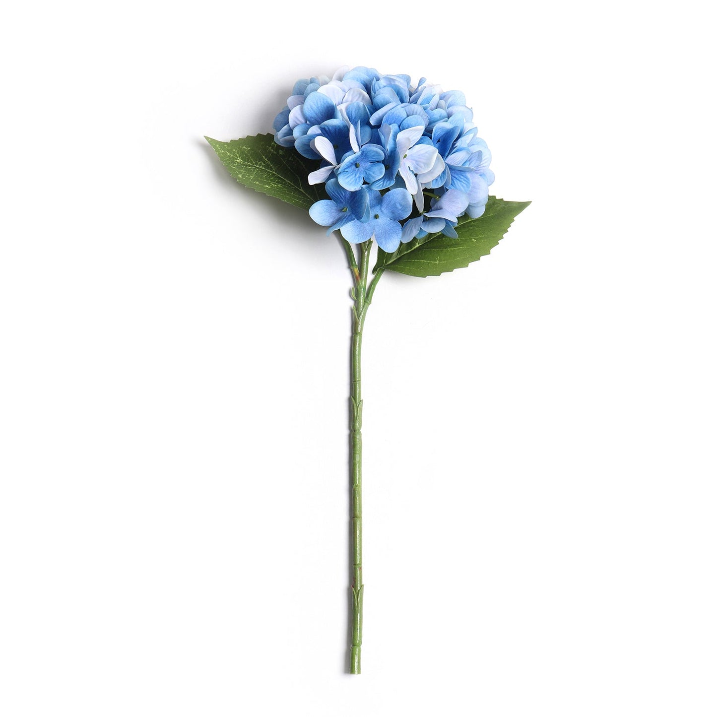 Dark Blue Faux Hydrangea Spray Single