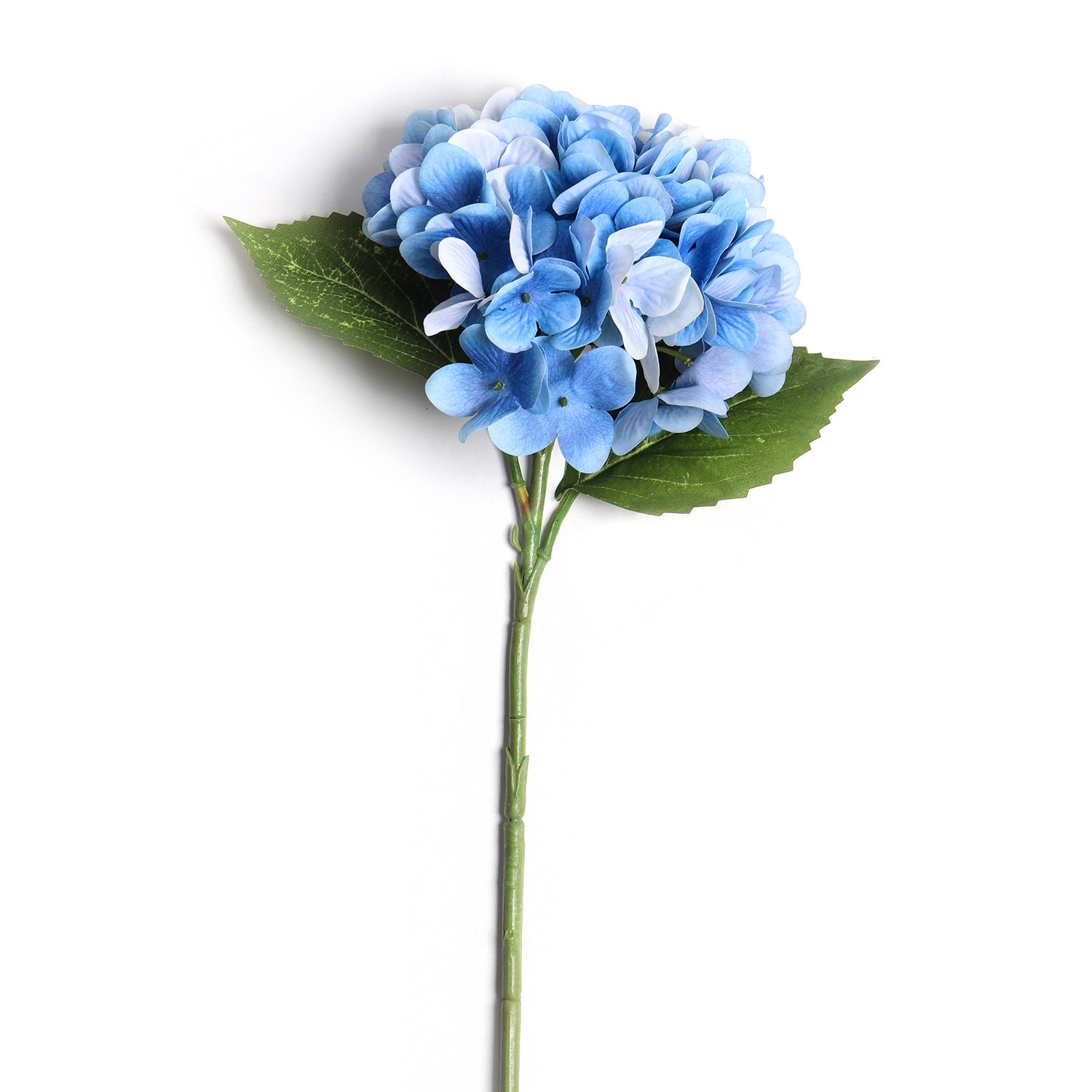 Dark Blue Faux Hydrangea Spray Single