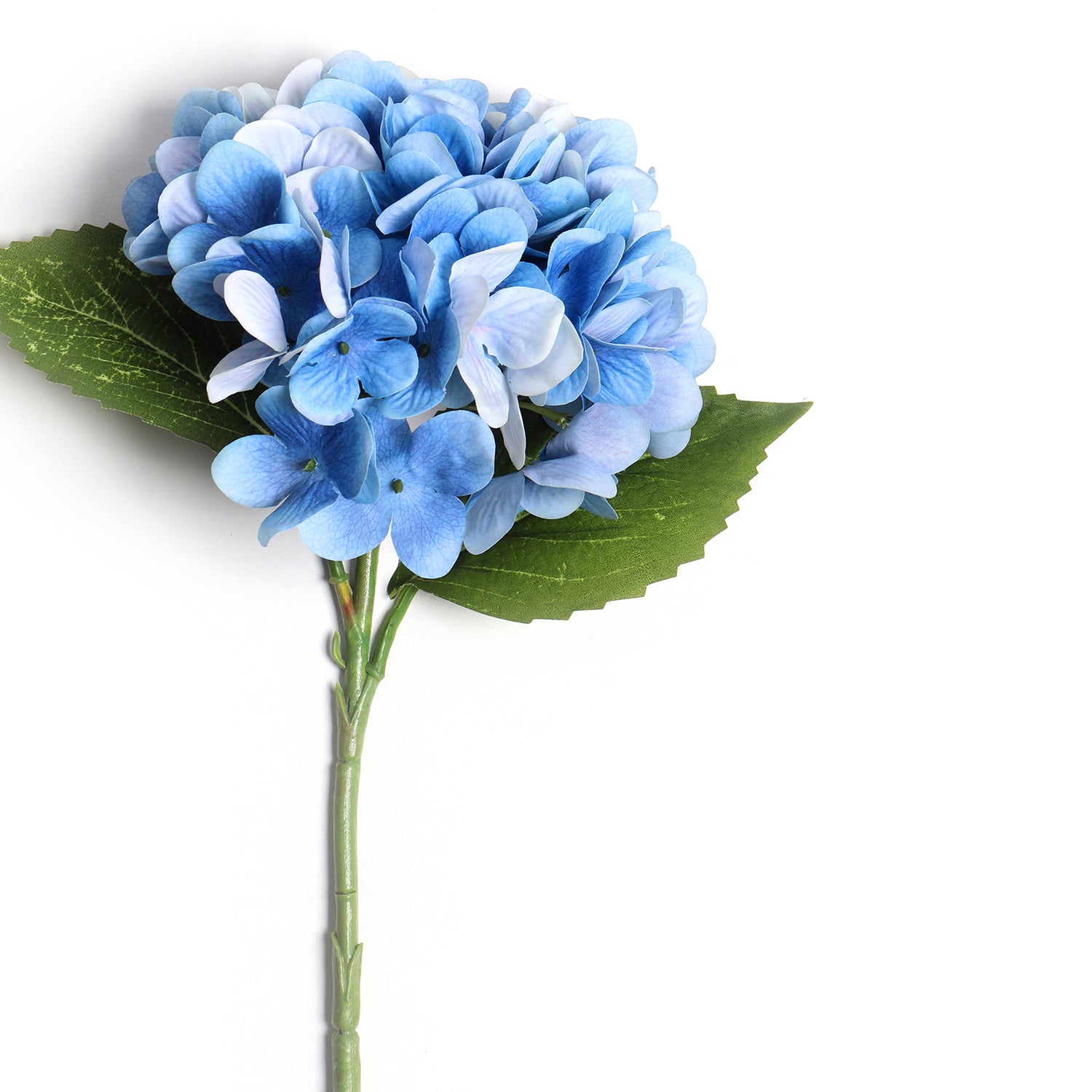 Dark Blue Faux Hydrangea Spray Single